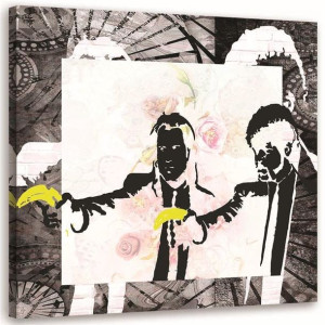 OBRAZ NA PŁÓTNIE Banksy Pulp Fiction Street 30x30