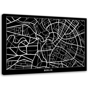 OBRAZ NA PŁÓTNIE Berlin Plan Miasta 60x40
