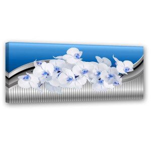 OBRAZ NA PŁÓTNIE Kolorowa Orchidea 120x40