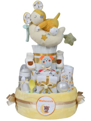 TORT z PAMPERSÓW prezent z pieluch MIŚ pozytywka 2