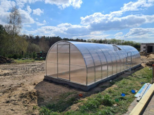Szklarnia Tunel 3x8m POLIWĘGLAN 4mm profil 40x20mm