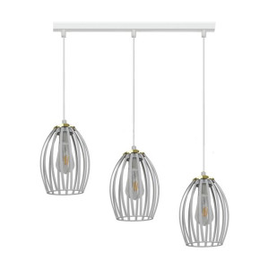 Lampa Wisząca Welia 3L Druciak Biały Do Pokoju Listwa