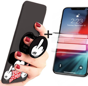 Etui +Uchwyt + SZKŁO Hybryda do Iphone 13 Pro 6.1