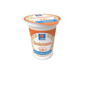 Śmietana 18% kubek 350 g OSM Piaski