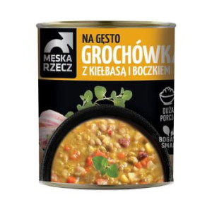 Na gęsto grochówka z kiełbasą i boczkiem 840g Męska Rzecz