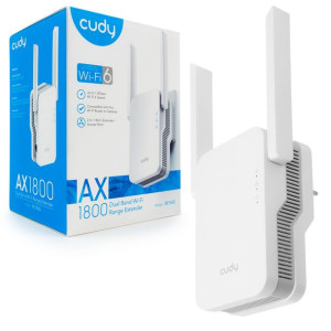 Dwuzakresowy repeater wzmacniacz sygnału Wi-Fi 6 AX1800 Cudy RE1800