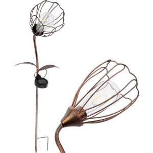 Lampa ogrodowa SOLARNA LED WBIJANA 80cm KWIAT