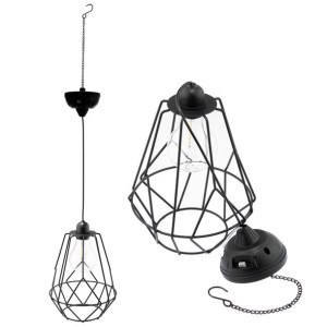 Lampa latarenka WISZĄCA solarna LED 70cm ogrodowa zewnętrzna druciana