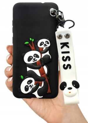 Etui Panda ze smyczą do Huawei Y5P