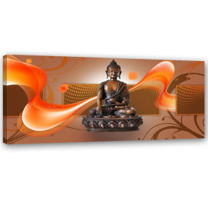 OBRAZ NA PŁÓTNIE Buddha Abstrakcja 90x30