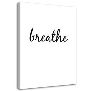 OBRAZ NA PŁÓTNIE Napis Breathe 60x90