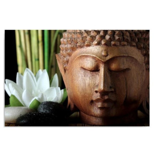 OBRAZ NA PŁÓTNIE Buddha Bambus zen kwiat 60x40