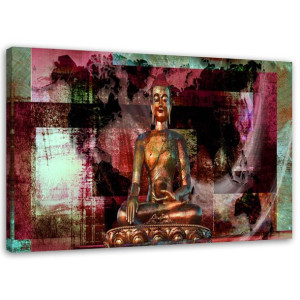 OBRAZ NA PŁÓTNIE ABSTRAKCJA Buddha malowany 90x60