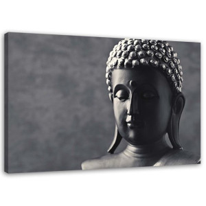 OBRAZ NA PŁÓTNIE Zen Buddha na szarym tle 90x60