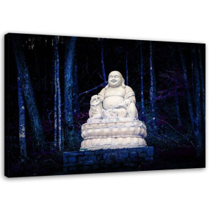 OBRAZ NA PŁÓTNIE Biały Buddha salonu 90x60