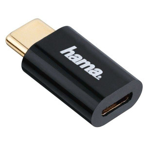 Hama Adapter Microusb - Typ-c (wtyk) Czarny Wyprzedaż