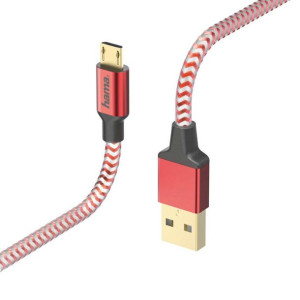 Hama Kabel Ładujący/data "reflected" Micro Usb , 1.5m, Czerwony Wyprzedaż