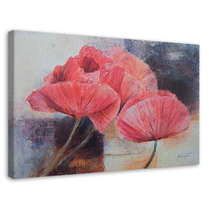 OBRAZ NA PŁÓTNIE Maki Czerwone 60x40