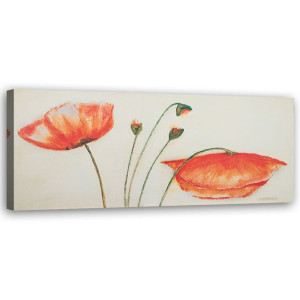 OBRAZ NA PŁÓTNIE Czerwone Maki 150x50