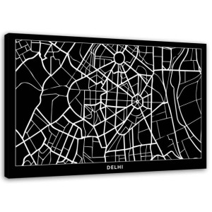 OBRAZ NA PŁÓTNIE Delhi Plan Miasta 100x70