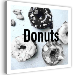 OBRAZ NA PŁÓTNIE Donuty Pączki Ciastka 60x60