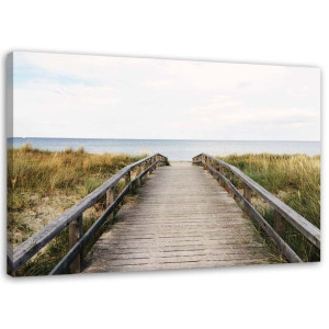 OBRAZ NA PŁÓTNIE Pomost Plaża Morze 90x60
