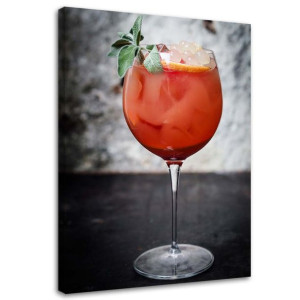 OBRAZ NA PŁÓTNIE Drink Koktajl Kieliszek 60x90