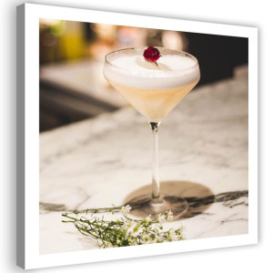 OBRAZ NA PŁÓTNIE Drink z Wisienką 30x30