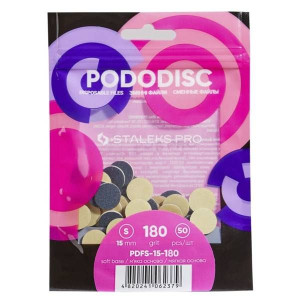 PDFS-15-180 Pododisc Nakładki wymienne z pianką S #180 50szt Staleks  Nowy