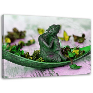OBRAZ Buddha AZJA INDIE RELIGIA zielony 120x80
