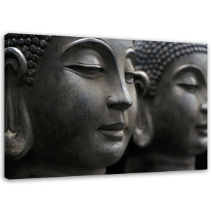 OBRAZ NA PŁÓTNIE Szary Buddha Zen Feng Shui 90x60