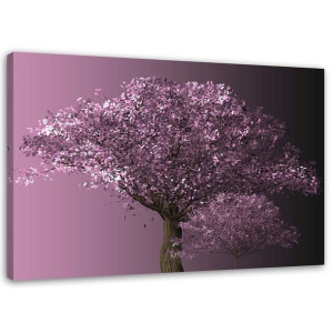 OBRAZ NA PŁÓTNIE Drzewo Fioletowy Natura 60x40