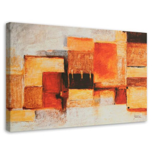OBRAZ Abstrakcja Geometryczna Orange 90x60
