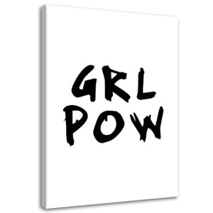 OBRAZ NA PŁÓTNIE Napis Girl Power 60x90