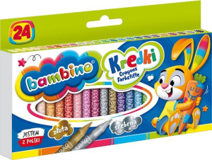 Kredki Bambino Kaolinowe Dla Dzieci 24 Kolory Zoo