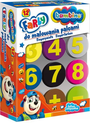 Farby Do Malowania Palcami Bambino 12 Kolorów