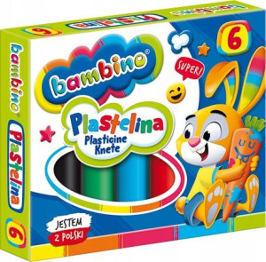 Plastelina Okrągła Bambino 6 Kolorów Szkolna