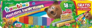 Plastelina Kwadratowa Bambino Dziecięca 18 Kolorów
