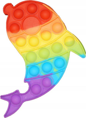 Popit Zabawka Sensoryczna Delfin Pop It Bąbel