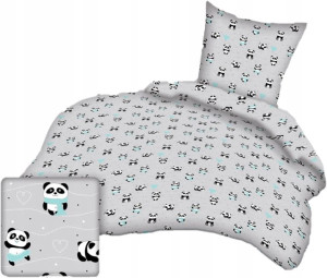 Pościel 120x160 Dziecięca Pandy Panda Bawełniana