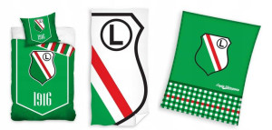 Pościel 140x200 Legia Warszawa Ręcznik 70x140 Koc