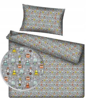 Pościel 100x135 Do Łóżeczka Roboty z Robotami Robo