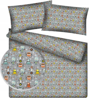 Pościel 160x200 Roboty z Robotami Robot Bawełna