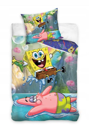 Pościel 160x200 Dziecięca Spongebob Kanciastoporty