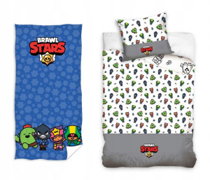 Pościel 160x200 Brawl Stars Ręcznik 70x140 Zestaw