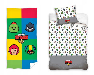 Pościel 160x200 Brawl Stars Ręcznik 70x140 Zestaw