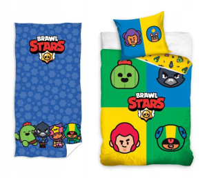 Pościel 160x200 Brawl Stars Ręcznik 70x140 Zestaw