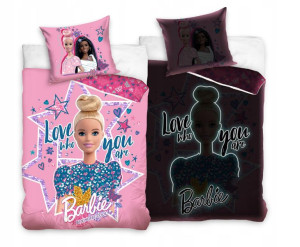 Pościel 160x200 Dziecięca Lalka Świecąca Barbie