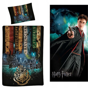 Pościel 140x200 Harry Potter Ręcznik 70x140 Zestaw