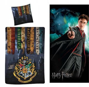 Pościel 140x200 Harry Potter Ręcznik 70x140 Zestaw